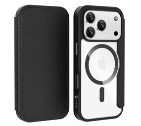 Coverzs iPhone 17 Pro MagSafe bookcase (transparant / zwart)