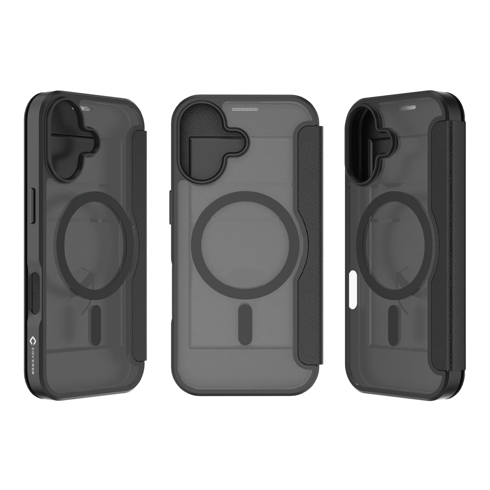 Coverzs Coverzs iPhone 17 MagSafe bookcase (transparant / zwart)