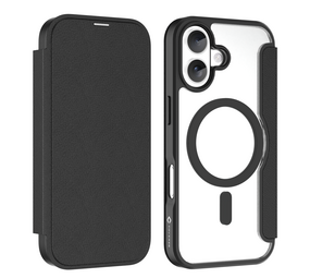 Coverzs iPhone 17 MagSafe bookcase (transparant / zwart)