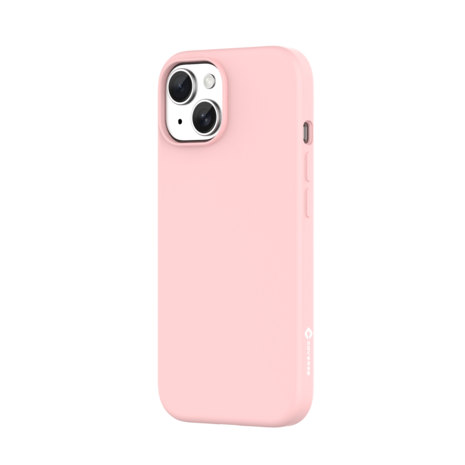 Coverzs Coverzs iPhone 15 liquid siliconen MagSafe hoesje (roze)