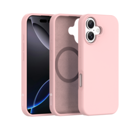 Coverzs iPhone 17 liquid siliconen MagSafe hoesje (roze)