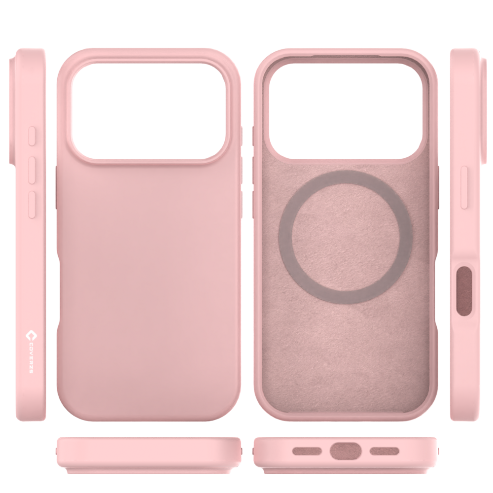 Coverzs Coverzs iPhone 17 Pro liquid siliconen MagSafe hoesje (roze)