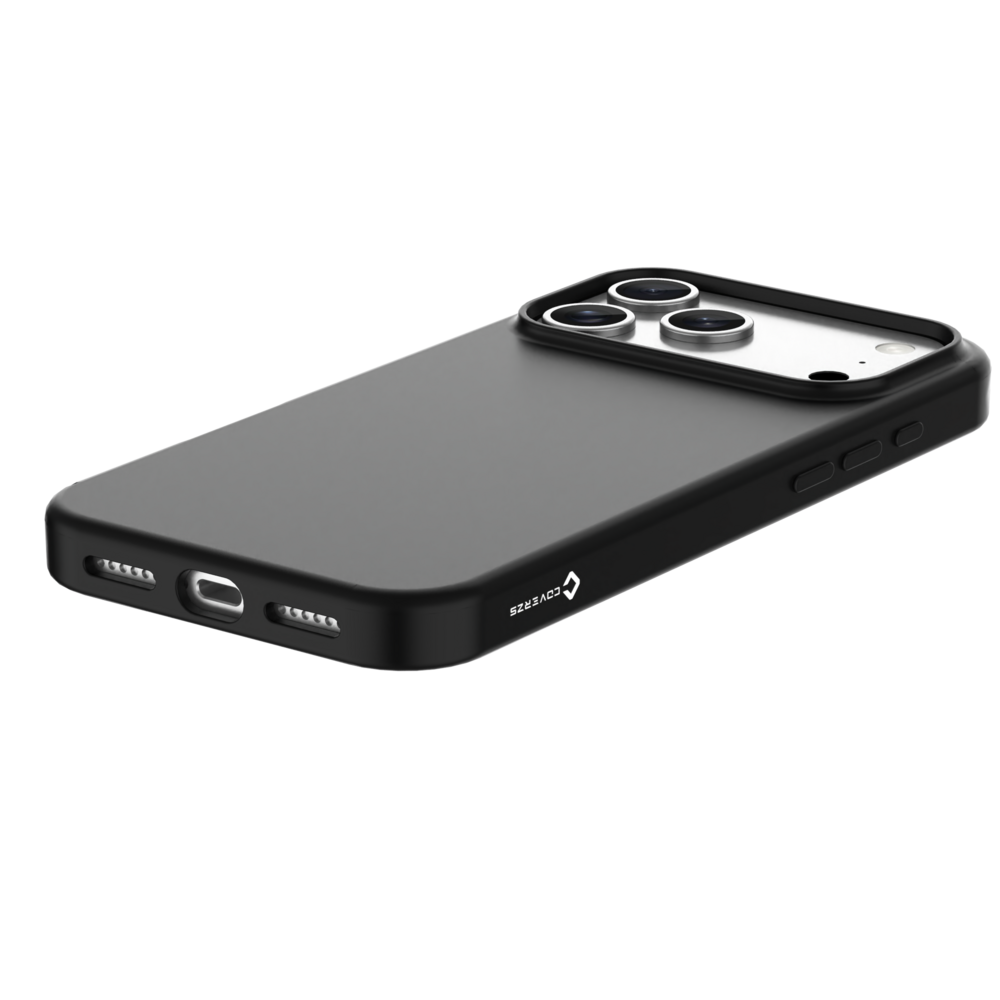 Coverzs Coverzs iPhone 17 Pro liquid siliconen MagSafe hoesje (zwart)