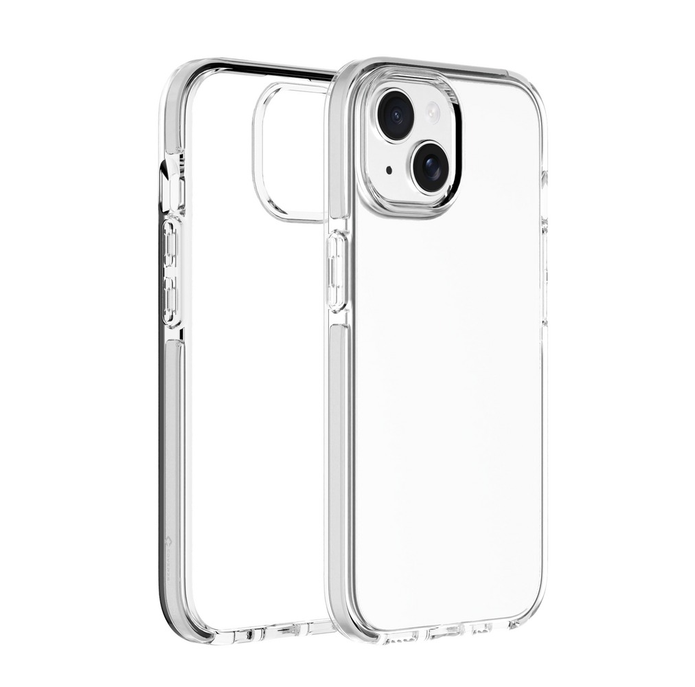 Coverzs Coverzs iPhone 15 Plus transparant shockproof hoesje (wit) Coverzs Coverzs iPhone 15 Plus transparant shockproof hoesje (wit)