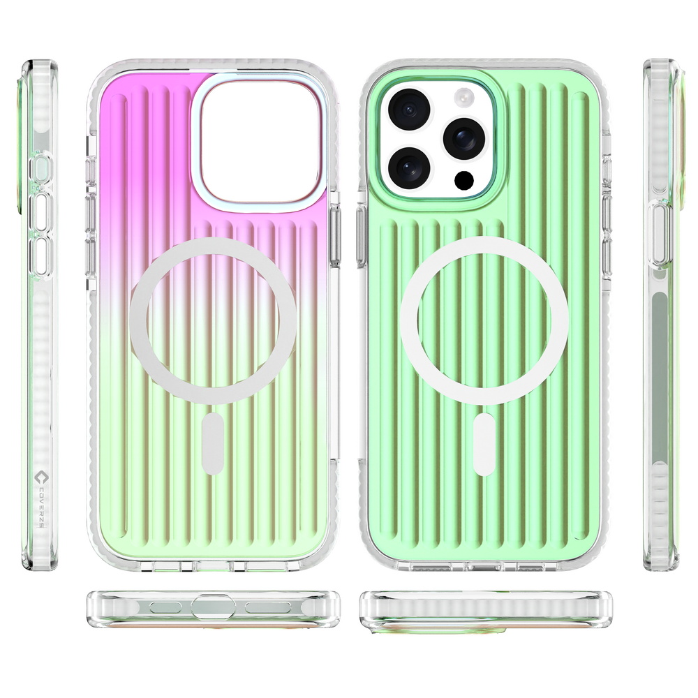 Coverzs Coverzs iPhone 15 Pro Max Gradient MagSafe hoesje (groen)