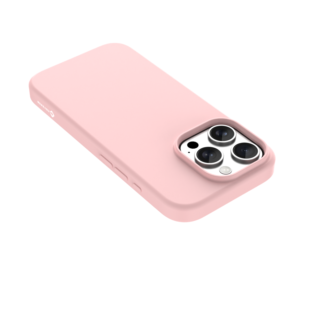 Coverzs Coverzs iPhone 15 Pro Max liquid siliconen MagSafe hoesje (roze)