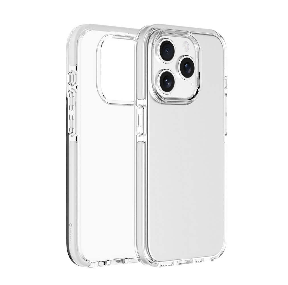Coverzs Coverzs iPhone 15 Pro Max transparant shockproof hoesje (wit)