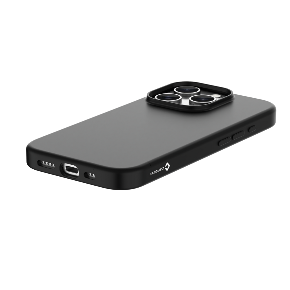 Coverzs Coverzs iPhone 16 Pro Max liquid siliconen MagSafe hoesje (zwart)