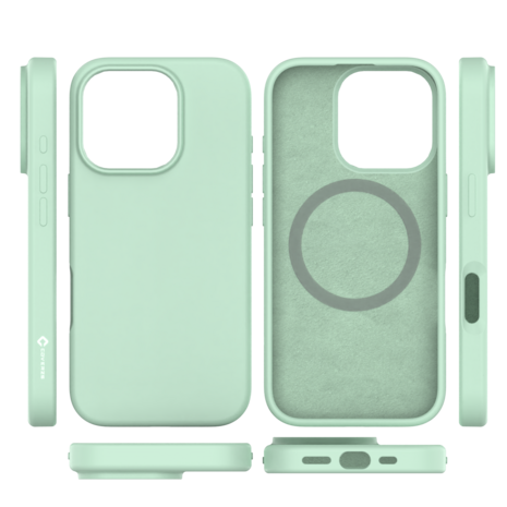 Coverzs Coverzs iPhone 16 Pro Max liquid siliconen MagSafe hoesje (groen)