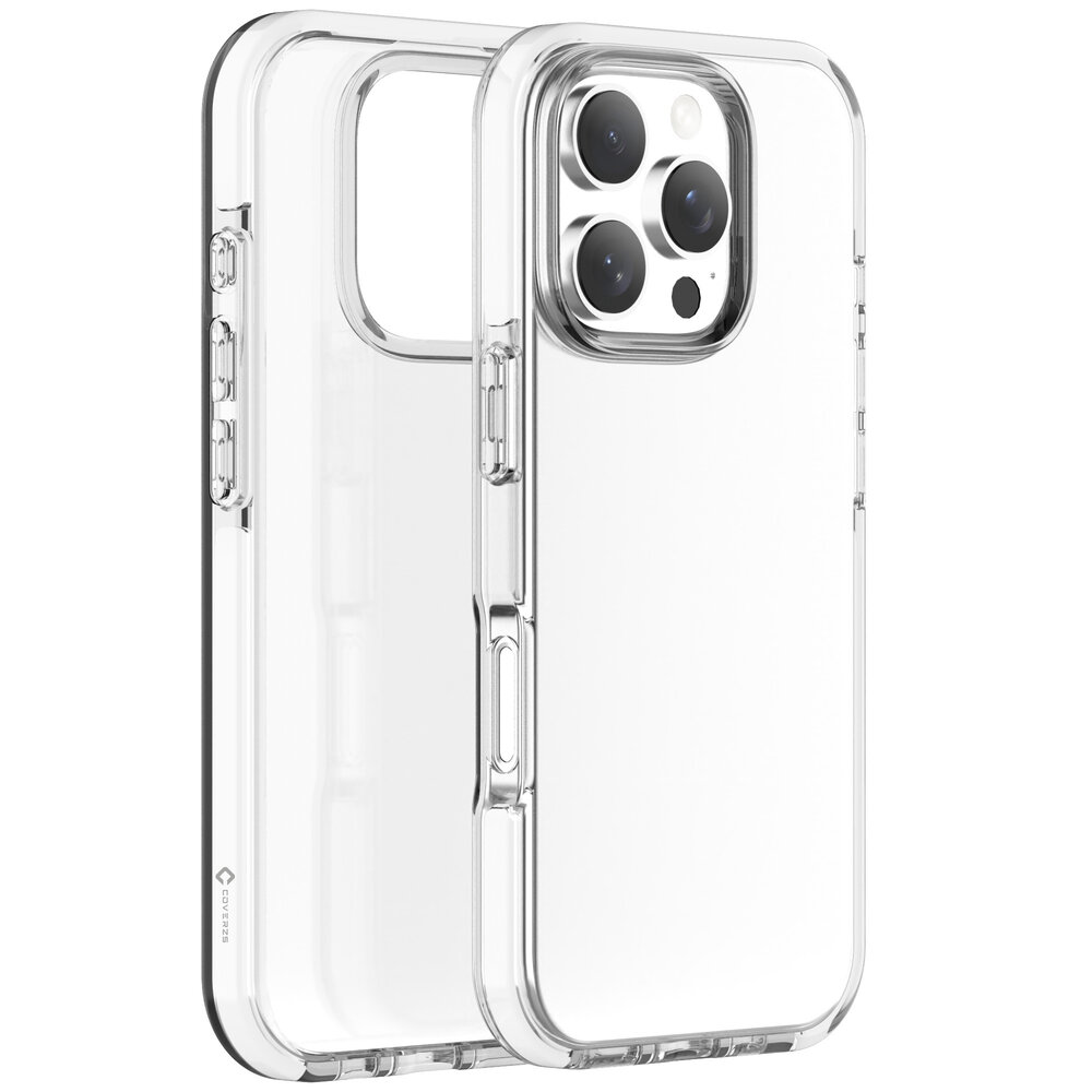 Coverzs Coverzs iPhone 16 Pro Max transparant shockproof hoesje (wit)