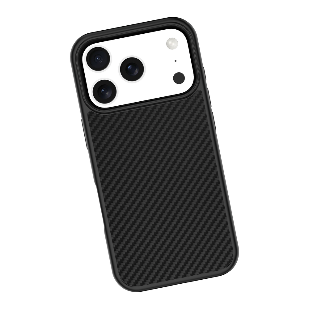 Coverzs Coverzs iPhone 17 Pro Max kevlar MagSafe siliconen hoesje (zwart) Coverzs Coverzs iPhone 17 Pro Max kevlar MagSafe siliconen hoesje (zwart)