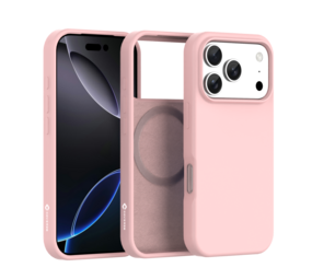 Coverzs iPhone 17 Pro Max liquid siliconen MagSafe hoesje (roze)