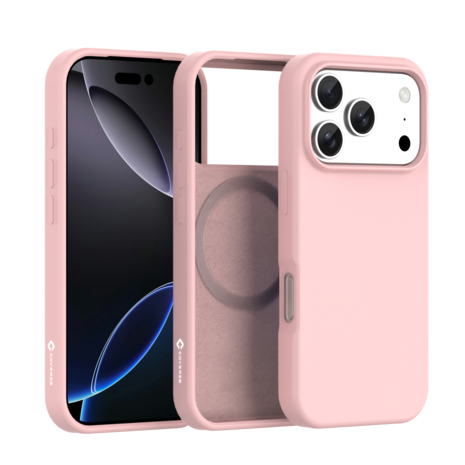 Coverzs Coverzs iPhone 17 Pro Max liquid siliconen MagSafe hoesje (roze)