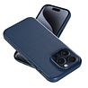 Coverzs Coverzs iPhone 15 Pro luxe leren MagSafe case (donkerblauw)