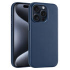 Coverzs Coverzs iPhone 15 Pro luxe leren MagSafe case (donkerblauw)