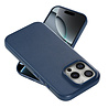 Coverzs Coverzs iPhone 16 Pro luxe leren MagSafe case (donkerblauw)