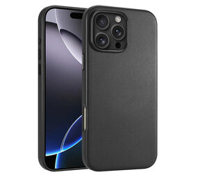 Coverzs iPhone 16 Pro Max luxe leren MagSafe case (zwart)