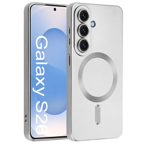 ShieldCase® ShieldCase Samsung Galaxy S26 Plus MagSafe hoesje met lens protectie (zilver)