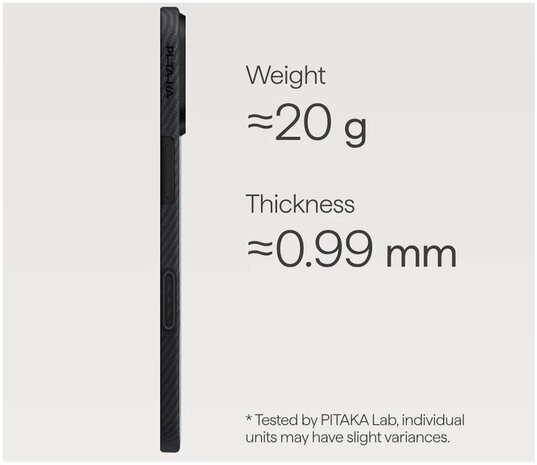 Pitaka Pitaka iPhone Air Ultra Slim MagSaf hoesje (zwart) Pitaka Pitaka iPhone Air Ultra Slim MagSaf hoesje (zwart)