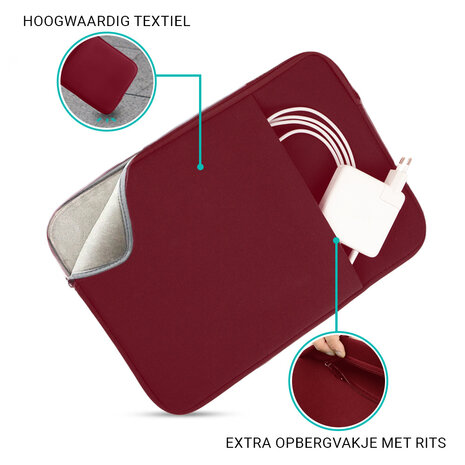 Coverzs Coverzs Laptophoes 13 Inch (bordeaux)
