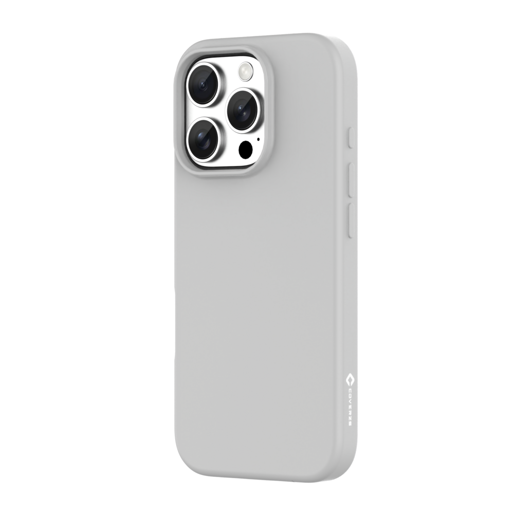 Coverzs Coverzs iPhone 16 Pro liquid siliconen MagSafe hoesje (grijs)