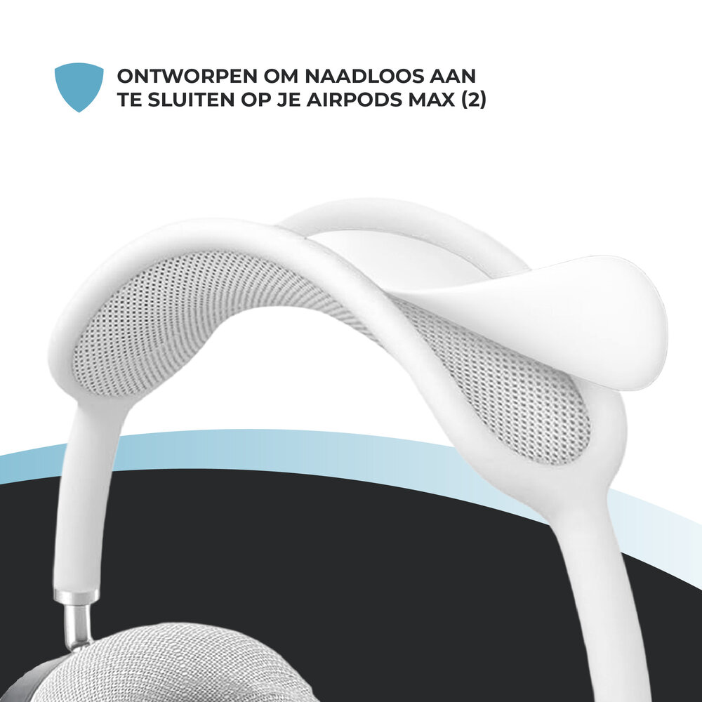 ShieldCase® ShieldCase AirPods Max siliconen covers - 4 in 1 set (wit)