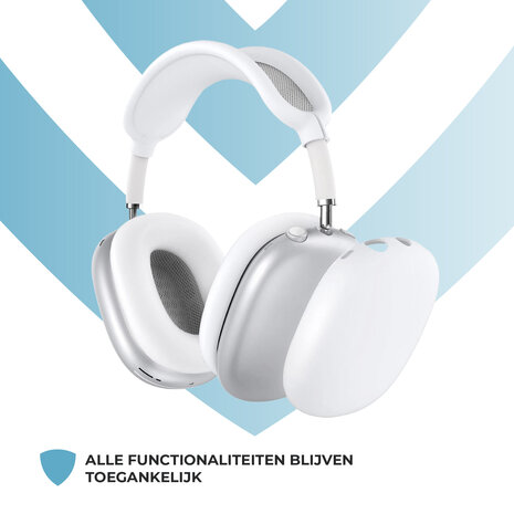 ShieldCase® ShieldCase AirPods Max siliconen covers - 4 in 1 set (wit)