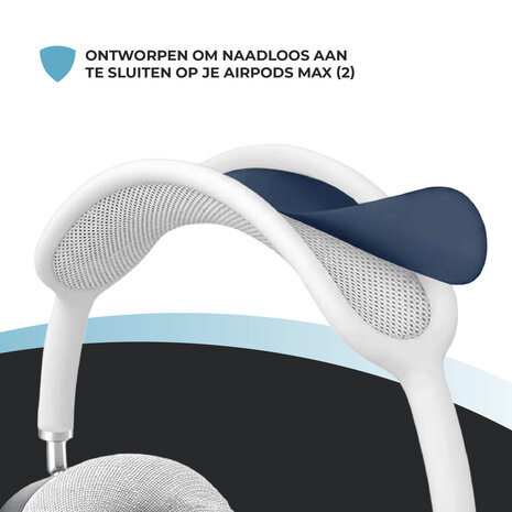 ShieldCase® ShieldCase AirPods Max siliconen covers - 4 in 1 set (donkerblauw)