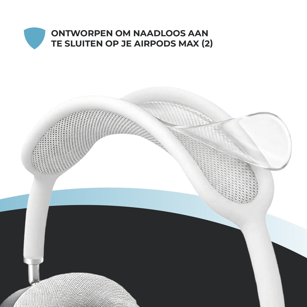 ShieldCase® ShieldCase AirPods Max siliconen covers - 4 in 1 set (transparant)