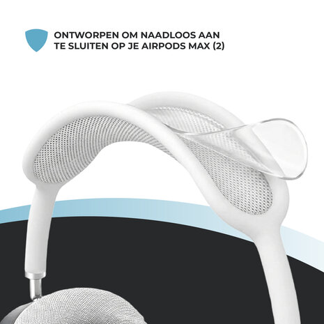 ShieldCase® ShieldCase AirPods Max siliconen covers - 4 in 1 set (transparant)