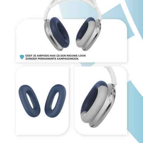 ShieldCase® ShieldCase Airpods Max 2 siliconen oorkussens (donkerblauw)