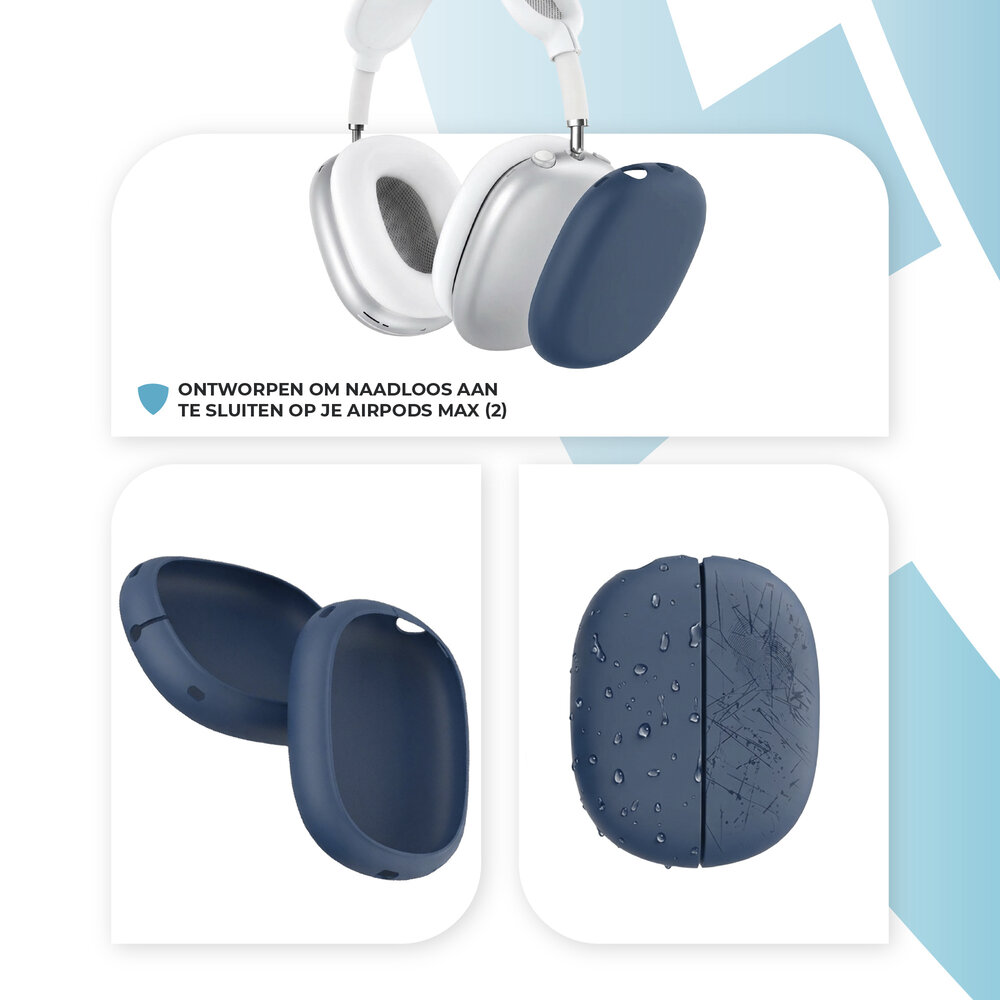 ShieldCase® ShieldCase Airpods Max 2 siliconen covers (donkerblauw)