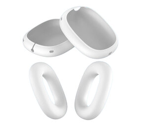 ShieldCase® Airpods Max siliconen oorkussens & cover bundel (wit)