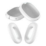 ShieldCase® Airpods Max 2 siliconen oorkussens & cover bundel (wit)