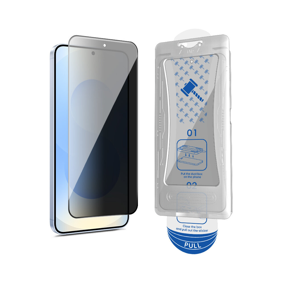 Coverzs Coverzs Samsung Galaxy S26 tempered Glass Privacy screenprotector met frame (2-pack)