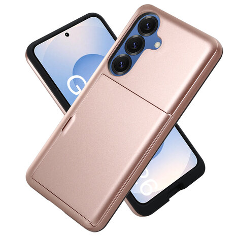 ShieldCase® ShieldCase Kaarthouder case met slide Samsung Galaxy S26 Plus (roségoud)
