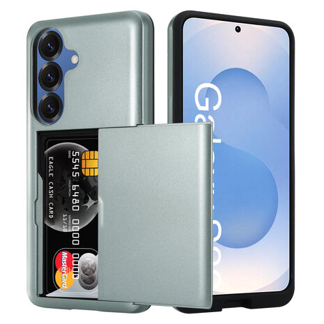 ShieldCase® ShieldCase Kaarthouder case met slide Samsung Galaxy S26 (donkergroen)