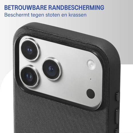 Coverzs Coverzs iPhone 17 Pro Max Woven MagSafe hoesje (zwart)