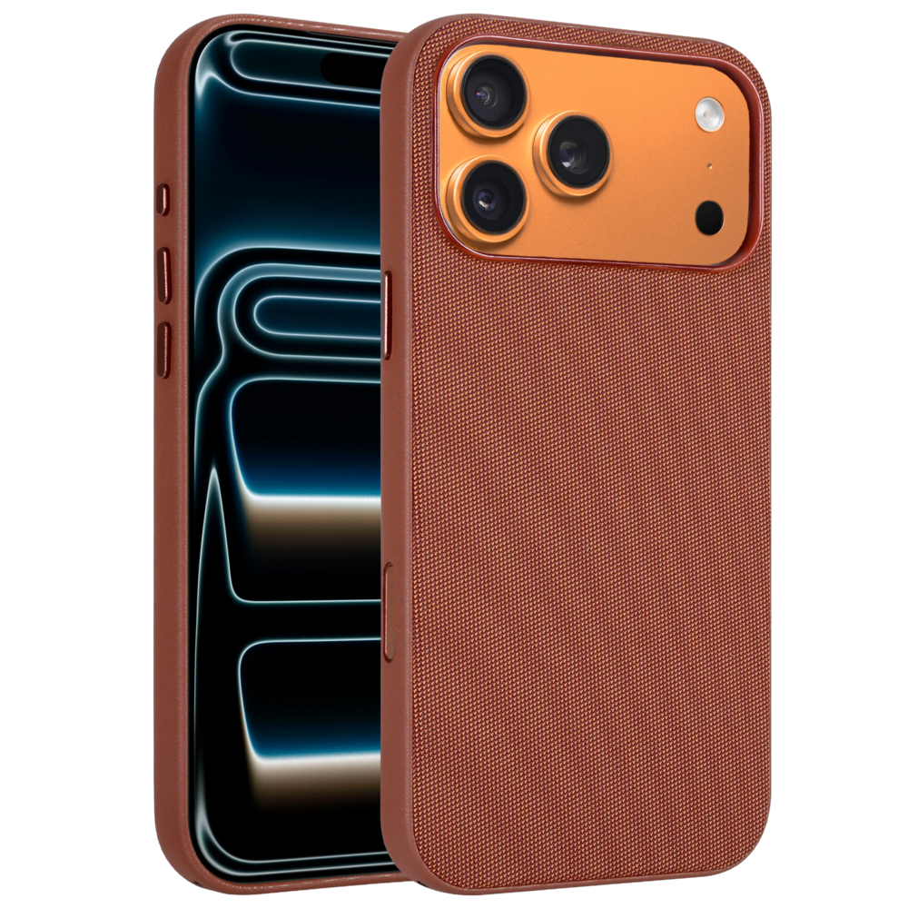 Coverzs Coverzs iPhone 17 Pro Max Woven MagSafe hoesje (oranje)