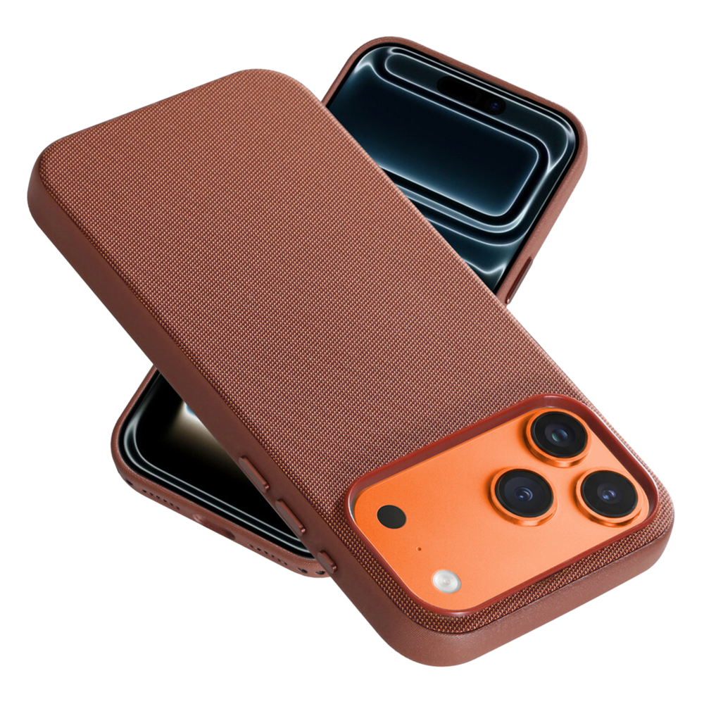 Coverzs Coverzs iPhone 17 Pro Max Woven MagSafe hoesje (oranje)