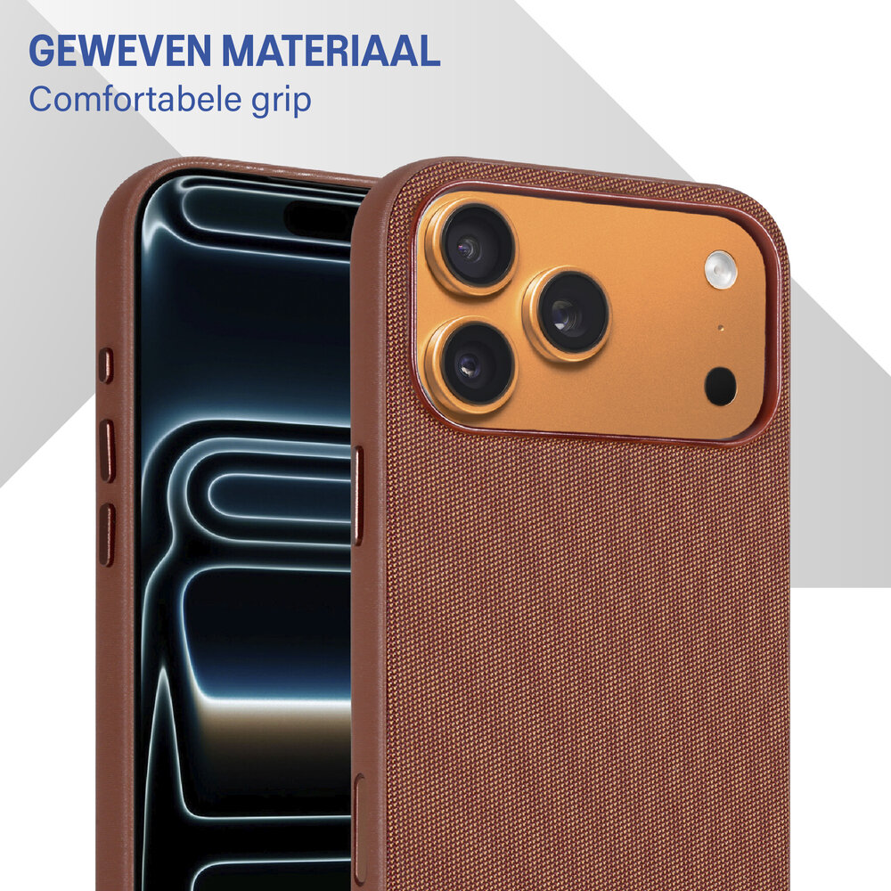 Coverzs Coverzs iPhone 17 Pro Max Woven MagSafe hoesje (oranje)