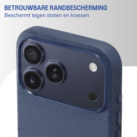 Coverzs Coverzs iPhone 17 Pro Max Woven MagSafe hoesje (blauw) Coverzs Coverzs iPhone 17 Pro Max Woven MagSafe hoesje (blauw)