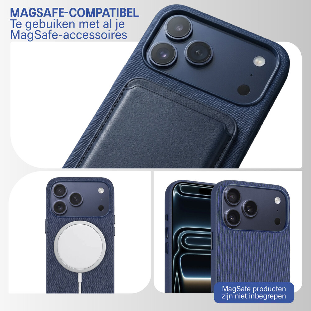 Coverzs Coverzs iPhone 17 Pro Woven MagSafe hoesje (blauw)