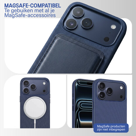 Coverzs Coverzs iPhone 17 Pro Woven MagSafe hoesje (blauw)