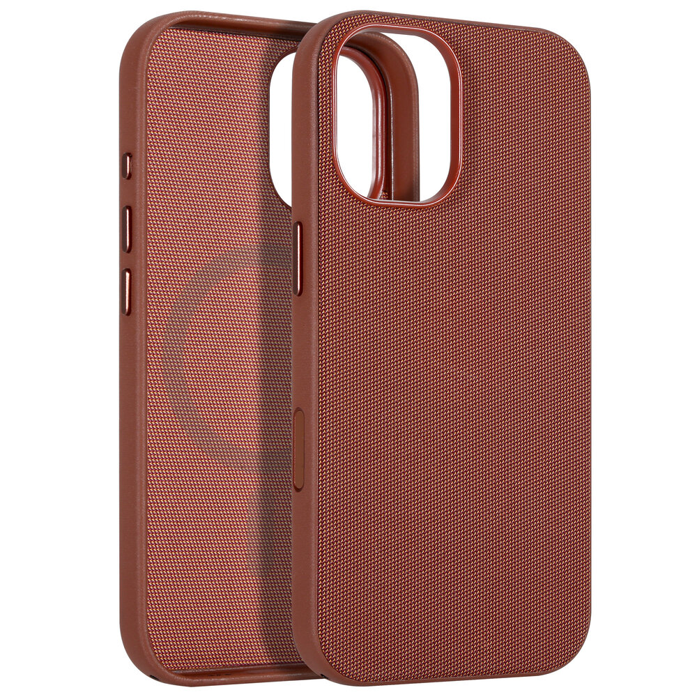 Coverzs iPhone 17 Woven MagSafe hoesje met telefoonkoord (oranje) Coverzs iPhone 17 Woven MagSafe hoesje met telefoonkoord (oranje)