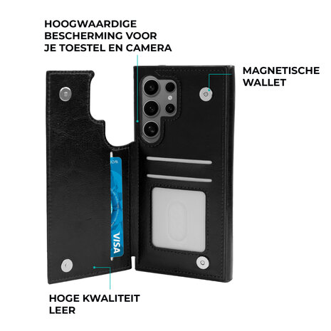 ShieldCase® Shieldcase Samsung Galaxy S26 Ultra wallet case (zwart)