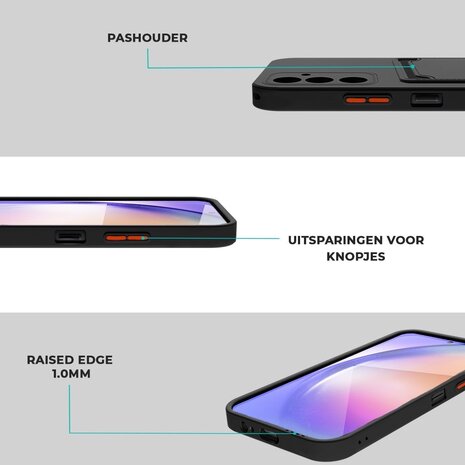 ShieldCase® ShieldCase Samsung Galaxy S26 siliconen hoesje met pasjeshouder (zwart)