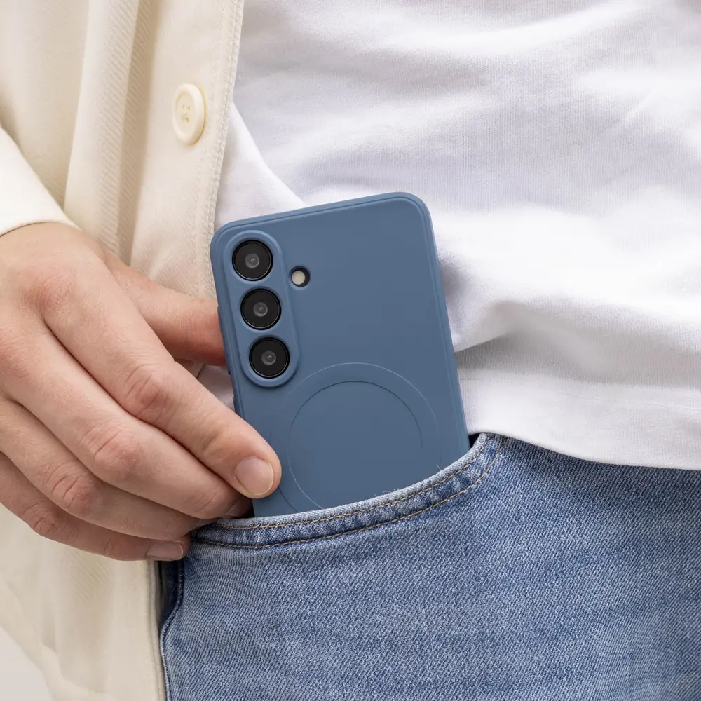 ShieldCase® ShieldCase Samsung Galaxy S26 siliconen MagSafe back cover (donkerblauw)