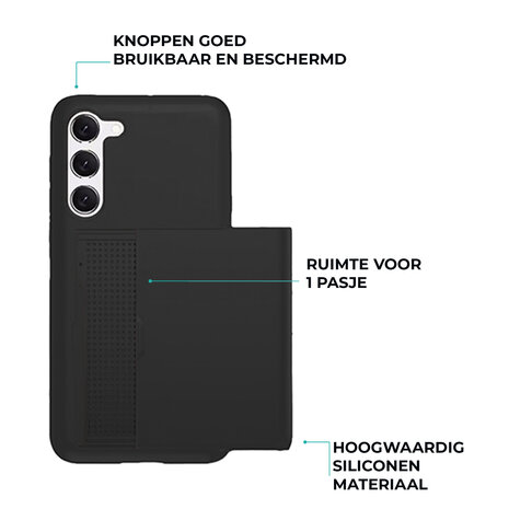 ShieldCase® ShieldCase Kaarthouder case met slide Samsung Galaxy S26 (zwart)