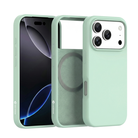 Coverzs Coverzs iPhone 17 Pro Max liquid siliconen MagSafe hoesje (groen)